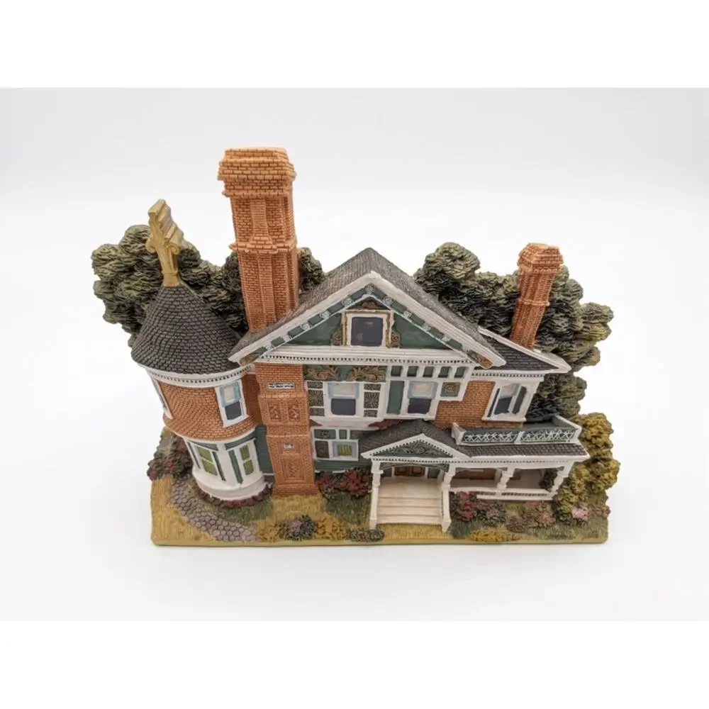 Heavy Resin Queen Anne Victorian House 3D Wall Decor or Shelf Sitter Doorstop